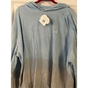Ivory Ella Long Sleeve Hoody Light Blue Ombré